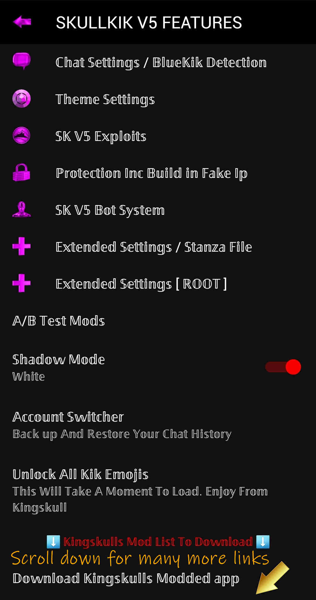 Purple - SK5 Mod Settings