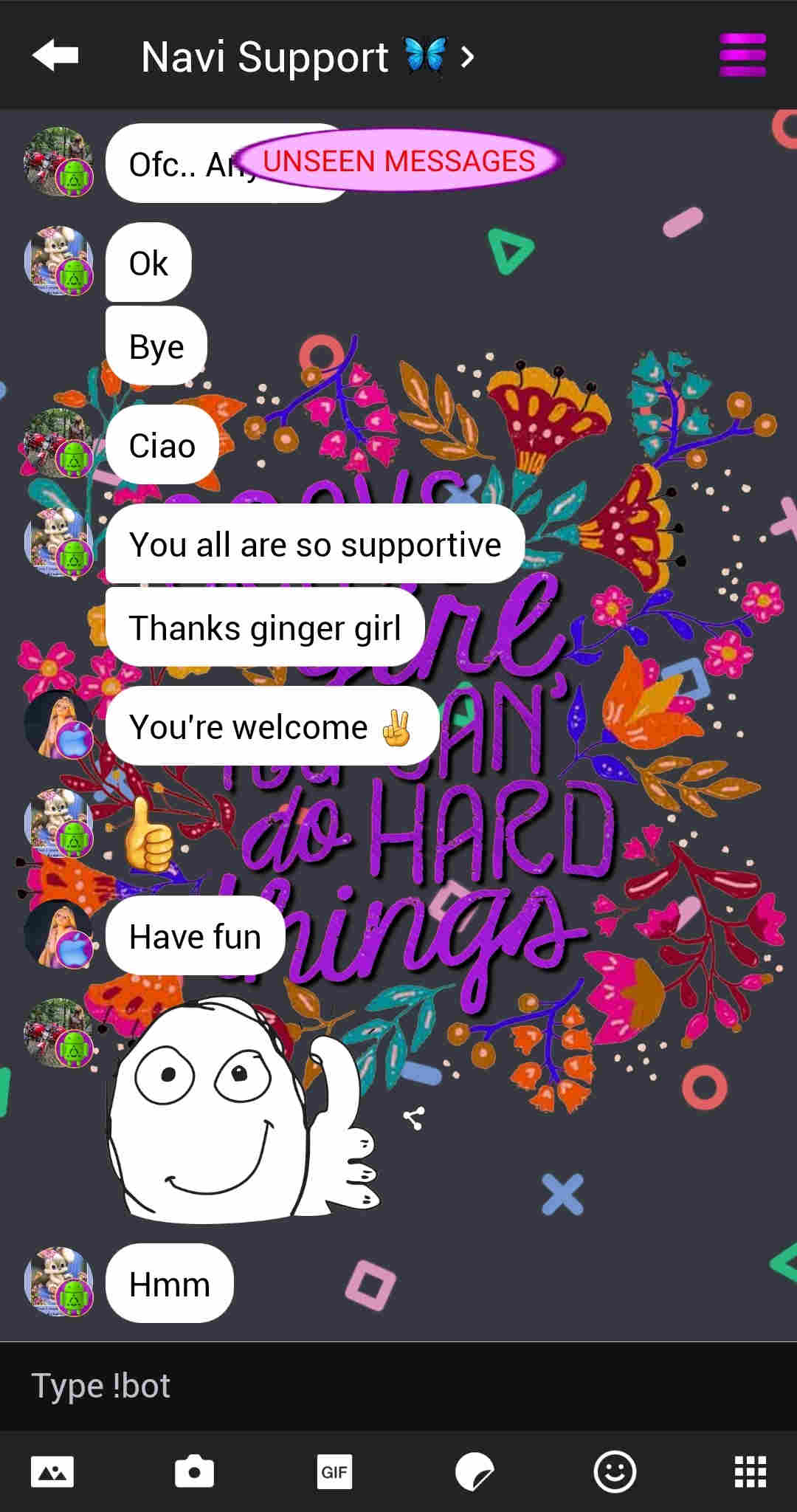 Purple - Overlay Example 01 (unseen messages pressed)