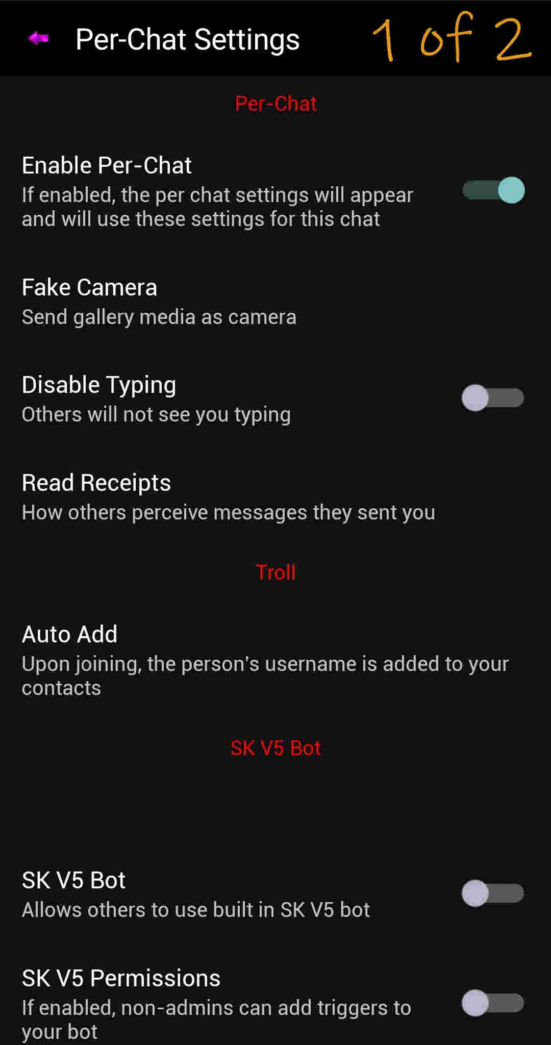 Purple - Per-Chat Settings 1 of 2