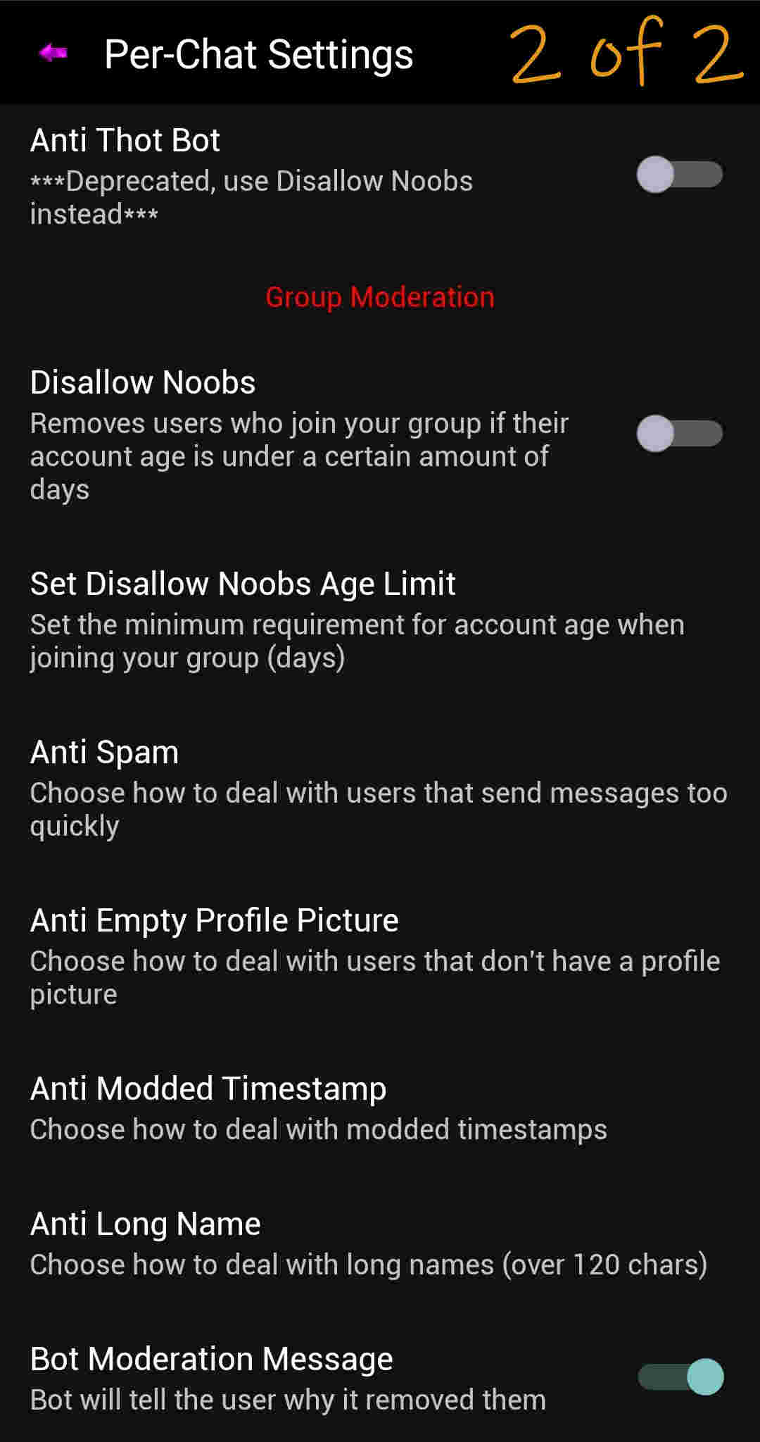 Purple - Per-Chat Settings 2 of 2