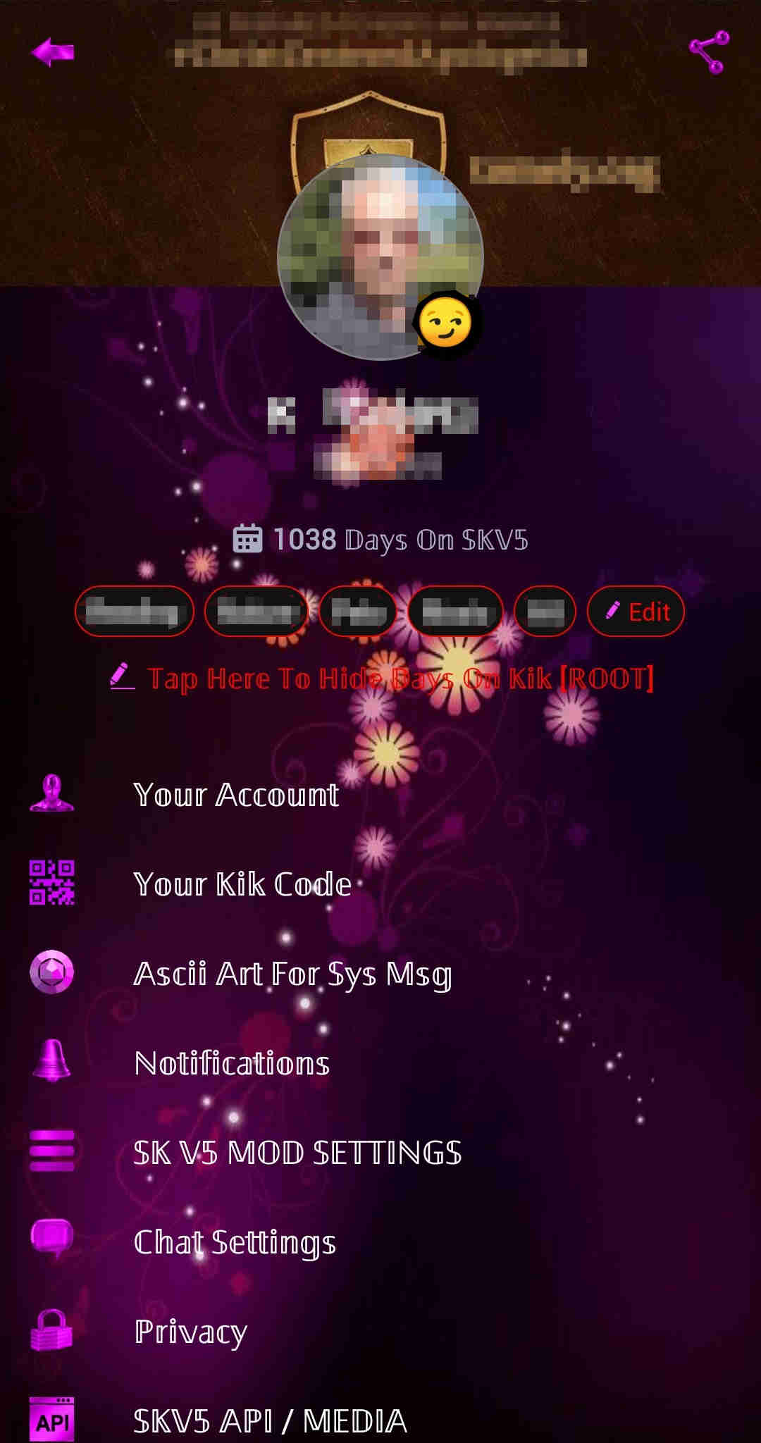 Purple - Main Settings
